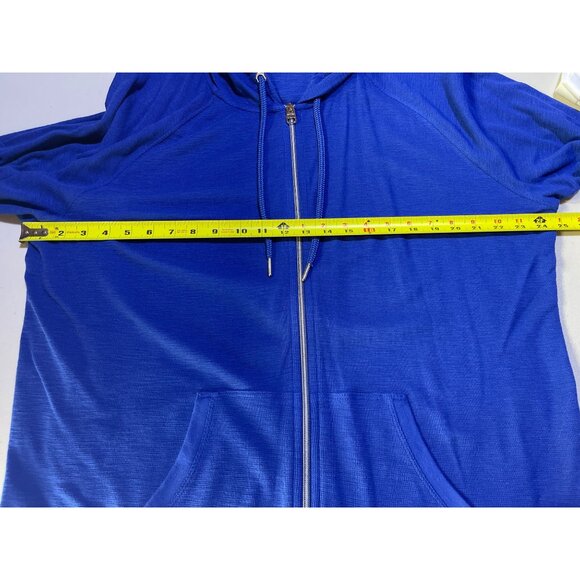 Calvin Klein Performance Womens 3X Blue Zip-Up Hoodie - Picture 5 of 9